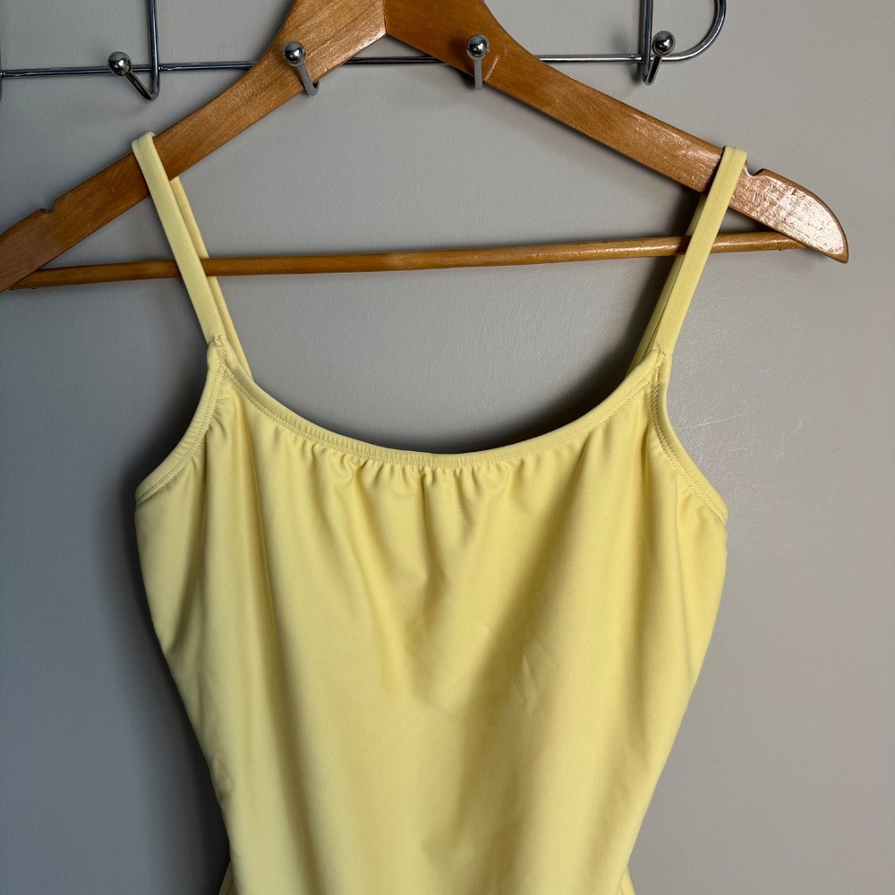 Talbots Women's Classic One Piece Swimsuit Yellow Size 12L‎ Beach Pool Vacation - Picture 3 of 15